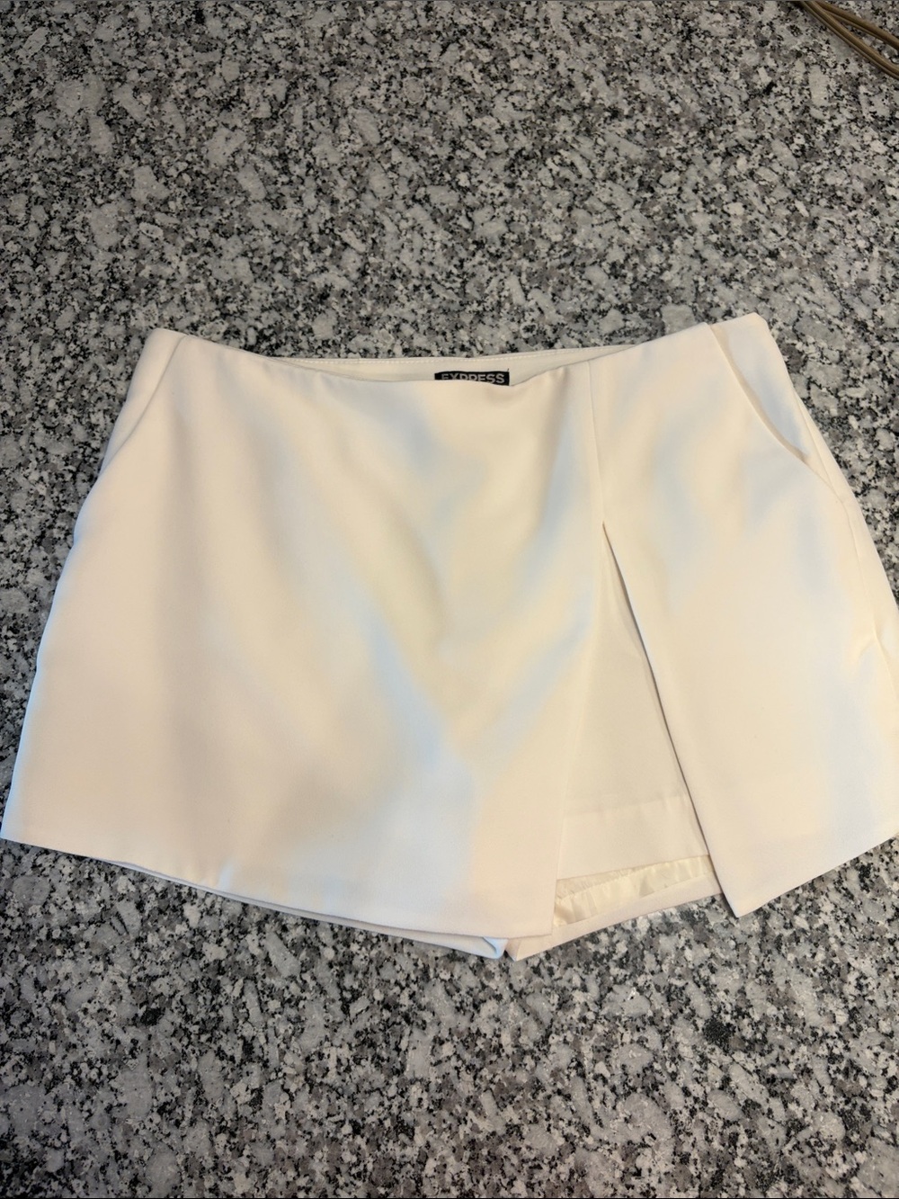 Express Cream Wrap-Front Women's Skort